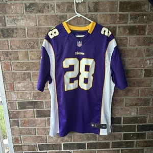 Minnesota Vikings Jersey Mens XL Purple NFL Football Peterson 28 Nike On Field - Picture 1 of 4