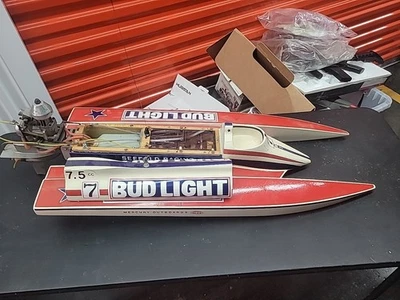 MRP Bud Light Tunnel Seebold Racing Gas Power Speedboot Außenborder Vintage RC - Bild 1 von 4