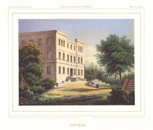 Gutshaus Zieckau Luckau Kr. Dahme-Spreewald Brandeburgo litografia Duncker 1860 - Foto 1 di 1