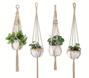 ✅ Makramee Blumenampel, Pflanzenaufhänger / Wandteppich / Hängeregal Boho ✅ - Bild 1 von 8