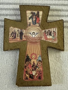 Wood Cross Made In Italy Christ The Teacher  5” - Picture 1 of 7