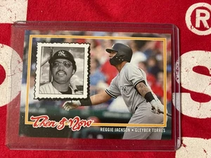 2018 Topps On Demand Set #6 Then & Now REGGIE JACKSON GLEYBER TORRES Yankees RC - Picture 1 of 2