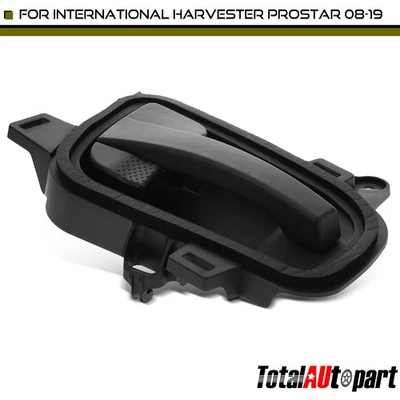 Manija de puerta interior delantera izquierda texturizada negra para International Harvester ProStar Foto 1 de 4