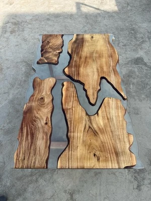 Custom Clear Epoxy Resin Dining Table, Epoxy Counter Top, Resin Coffee Table - Image 1 of 4