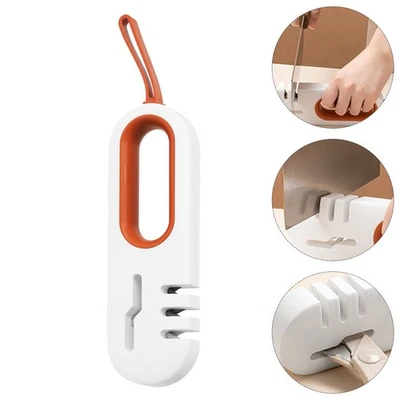 1-pc-Küchenschneiderschärfer Messerschärfer Schärfgerät (orange weiß) - Bild 1 von 4