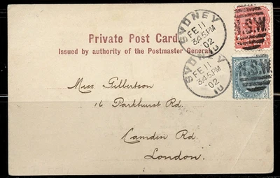 AUSTRALIA PPC SYDNEY PORT cds SYDNEY 1902 N.S.W. MULTI FKD mld LONDON - Image 1 of 4