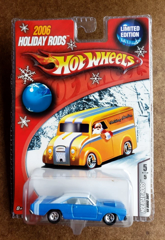 Dodge Dart Hot Wheels '68 azul #05/05 2006 Holiday Rods 1:64 edición limitada pilotos reales Foto 1 de 4
