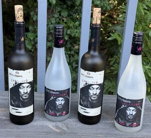 Set 4 bottiglie di vino Snoop Dogg vuote - Foto 1 di 7