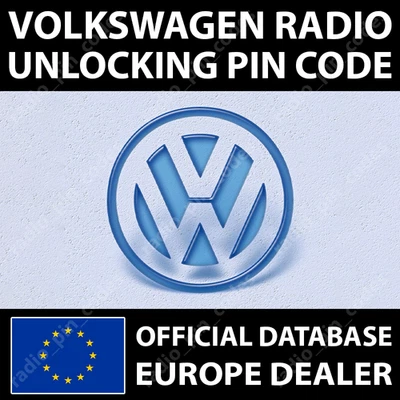 VW VOLKSWAGEN RADIO PIN CODE DECODE VWZ3Z3 VWZ4Z2 VWZ4Z3 VWZ4Z4 VWZ5Z7 VWZGZ1 - Immagine 1 di 4