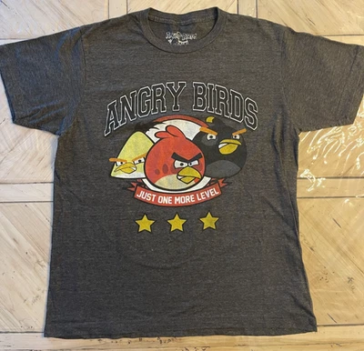 Camiseta Angry Birds Just One More Level Gris Oscuro Gráfico Talla M Foto 1 de 4