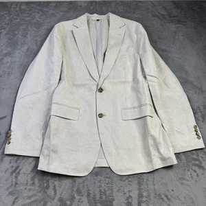 Bonobos Blazer Herren 38 L beige Hahnentritt Leinen sportliche Passform Jacke Mantel NEU - Bild 1 von 20