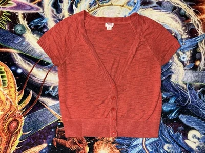 Cárdigan grande vintage Y2K Mossimo naranja con botones Foto 1 de 3