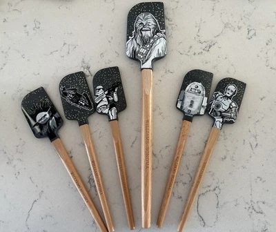 Williams Sonoma Set of 6 Star Wars Silicone Wooden Handle Spatulas NWOT - Image 1 of 2