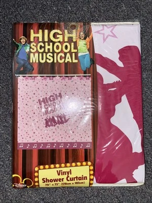 Cortina de Ducha Musical High School NUEVA Vinilo 70"L x 72"W Y2K Disney Channel Foto 1 de 4