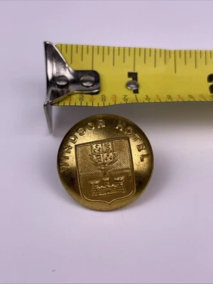 De colección Windsor Hotel Staff Uniforme de Metal Botón Escudo de Armas J. R. GAUNT & SONS Foto 1 de 4