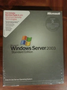 NEW Microsoft Windows Server 2003 Standard w' SP1 5 CAL P73-01071 SEALED BOX - Picture 1 of 3
