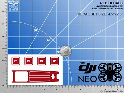 DJI Neo Racing Stripes With Battery Decals Number #1-4 - Image 1 of 2