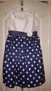 AMERICAN PRINCESS dress 6X Navy and white...NEW CONDITION worn once for photos. - Picture 1 of 3