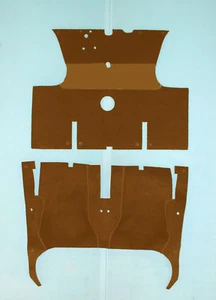 compl. Juego de alfombras para Renault 8 y Renault 8 Gordini Velour Cognac - Imagen 1 de 1