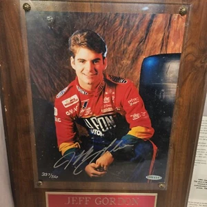 Vintage Jeff Gordon Autographed Signed Plaque With COA Limited Edition #337/750 - Picture 1 of 6
