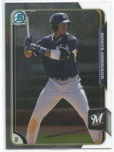 Monte Harrison Milwaukee 2015 Bowman Chrome Prospect Card - Picture 1 of 2