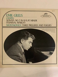 Chopin Piano Sonata No.2 Shostakovich 3 Preludes & Fugues EMIL GILELS CAPITOL LP - Imagen 1 de 3