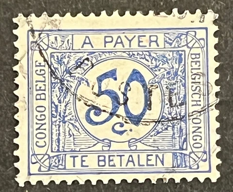 Travelstamps: Belgian Congo Stamp #J5 Sg D145 - 1923 Postage Due 50¢ Used Cover
