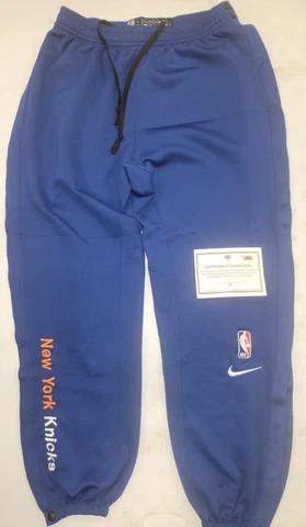 30418 Nike NEW YORK KNICKS Team Issued 2020-21 Warm Up Basketball Pants W/COA Cover