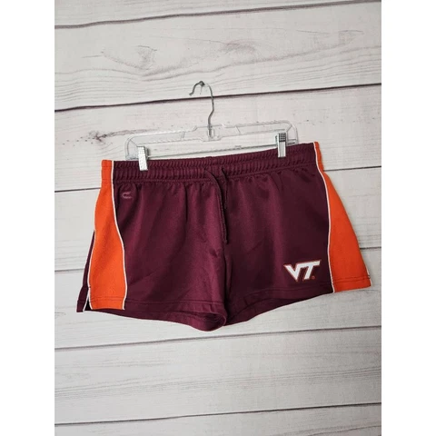 Virginia Tech Hokies Colosseum Athletics Womens Athletic Shorts Purple Orange XL Cover