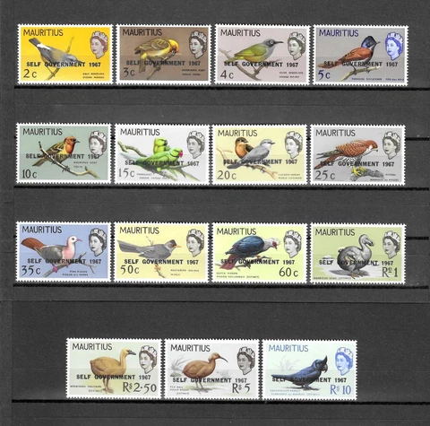 MAURITIUS 1967 SG 349/63 MNH Cat £18 Cover