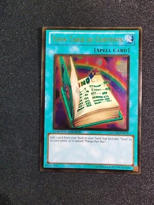Toon Table of Contents - GLD4-EN039 Gold Rare Yugioh Light play - Image 1 of 2