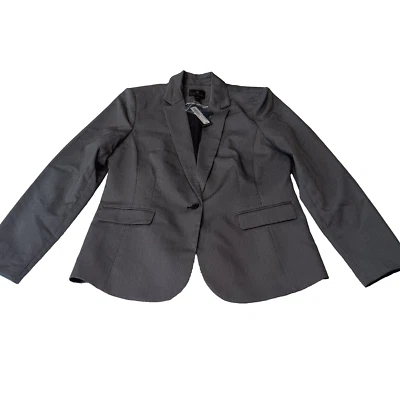 Worthington Mujer Blazer/Chaqueta de Negocios Negro/Blanco Patrón de Cadena Talla 14 Foto 1 de 4