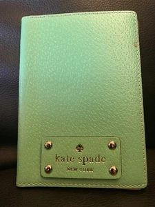 Kate Spade Logo Passport Holder Neon Green New With Small Defect. - Picture 1 of 8