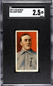 1909-11 T206 - Jimmy Burke RC - SGC 2.5 - Scarce Polar Bear Back !! **** - Picture 1 of 7