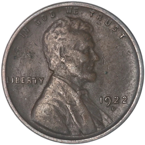 1922 D Lincoln Wheat Cent Weak Reverse Extra Fine Penny XF See Pics U612 Cover
