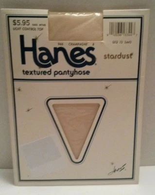 Vtg Hanes Stardust Champagne 966 Textured Pantyhose Light Control Top SZ B - Image 1 of 4