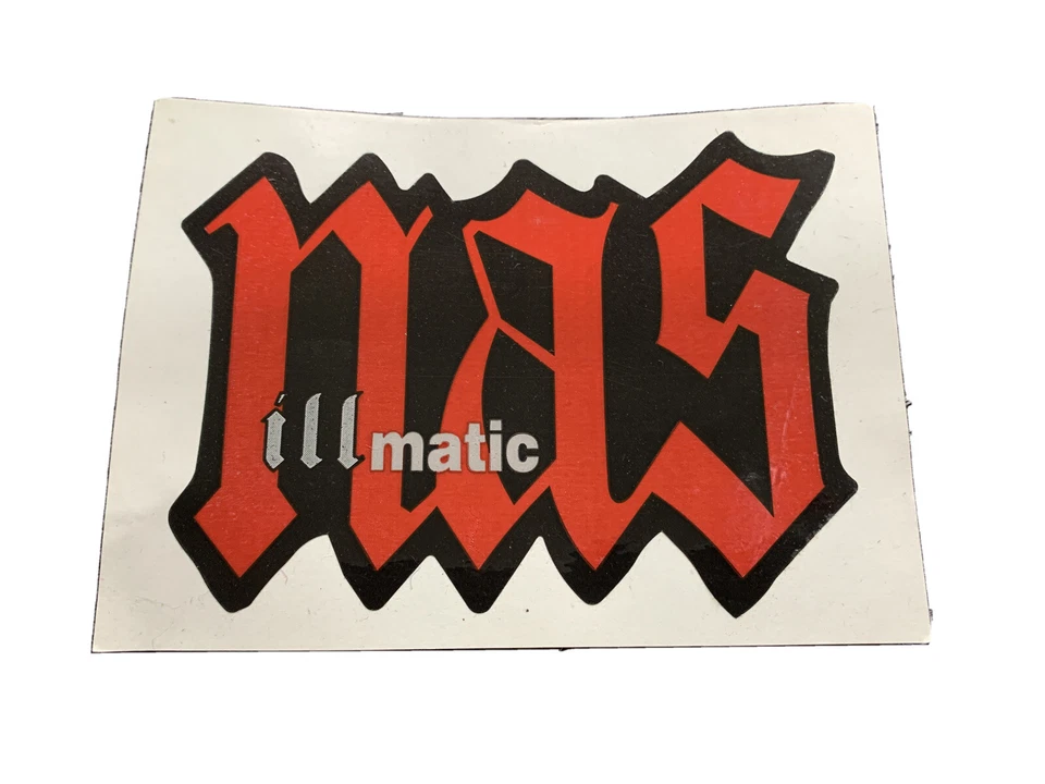 VINTAGE Sticker NAS ill Matic OG Hip Hop PROMO ONLY 1994 MEMORABILIA Super Rare! - Image 1 of 1