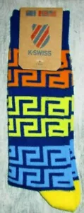 MENS K-SWISS BLUE CREW SOCKS ONE SIZE - Picture 1 of 1