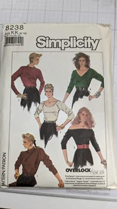 Simplicity 8238 Misses' Easy-To-Sew Tops Size KK 8 - 14 - Picture 1 of 2