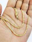 SOLID 10kt Yellow Gold Rope Chain 2mm Necklace 22" Lobster Lock Real 10 carat 