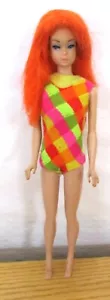 Vintage Fashion Queen Barbie in Color Magic Orange Red Wig - Picture 1 of 13