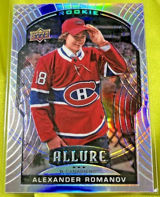 2020-21 Upper Deck Allure SP RC Alexander Romanov XRC-AR Montreal Canadiens SSP - Image 1 of 3