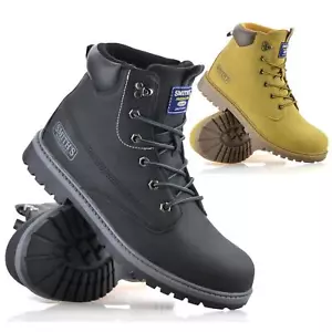 Mens Hiking Walking Military Army Combat Memory Foam Work Ankle Biker Boots Size - Picture 1 of 25