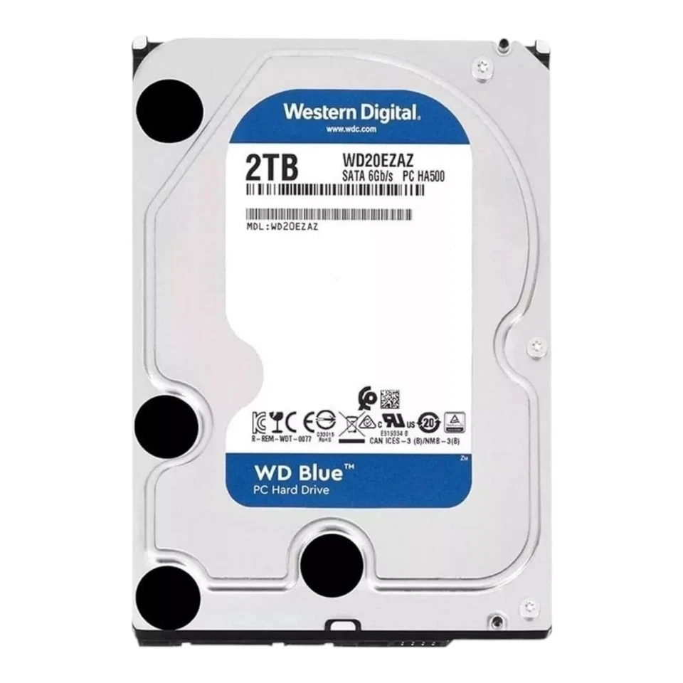 Western Digital 2TB WD Blue PC HDD 5400 RPM SATA 6 Gb/s 256 MB Cache WD20EZAZ - Image 1 of 1
