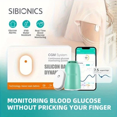 Sibionics GS1 Sugar Sensor CGM Monitoring System Android Compatible Glucose Mete - Image 1 of 4