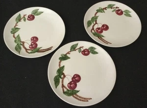 Lot of 3 Vintage Orchard Ware California Cherry Branch 6 5/8" Bread/Salad Plates - Picture 1 of 5