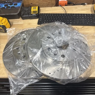 StopTech 227.66057R & 227.66057R Cross-Drilled And Slotted Disc Brake Rotors - Image 1 of 4