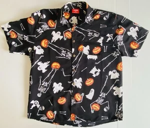 Lowes Mens Short Sleeve Shirt Halloween Print Size XL - Picture 1 of 5