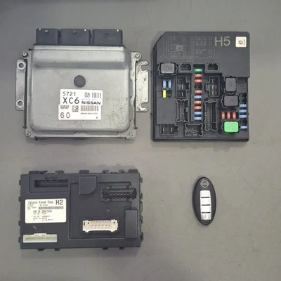 Kit 2016-2017 Nissan Sentra 1.8L ECU/ECM, módulo de controle do corpo, caixa de fusíveis, chave - Imagem 1 de 4