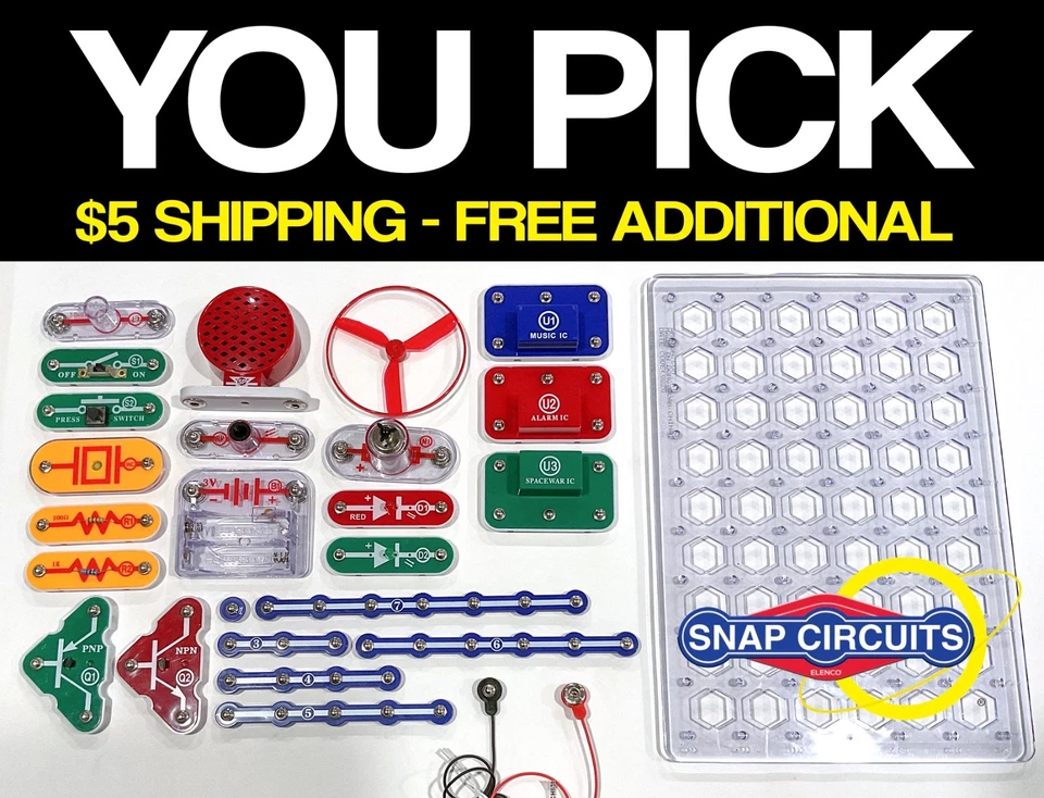 Piezas de repuesto Elenco Snap Circuits SC-100 SC-300 SC-700 SB-125 - TU ELECCIÓN Foto 1 de 1